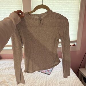Skims cotton jersey grey long sleeve medium, never worn